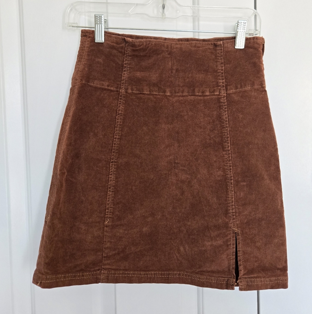 Free people corduroy mini skirt size 6